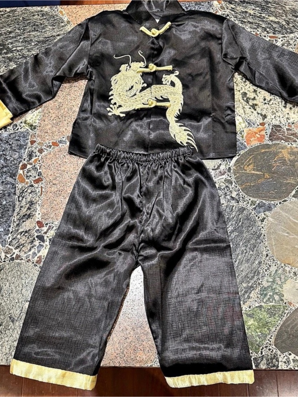 Black & Gold Dragon Outfit size 2t